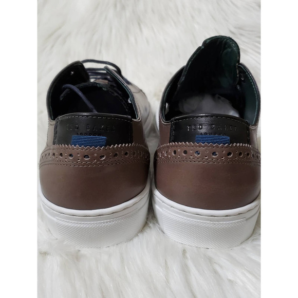 NIB Ted Baker London Leather Sneakers - Brown Size 7 - Picture 7 of 9